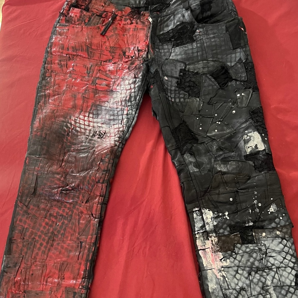 1 of 1 Vintage Leather patchwork pants